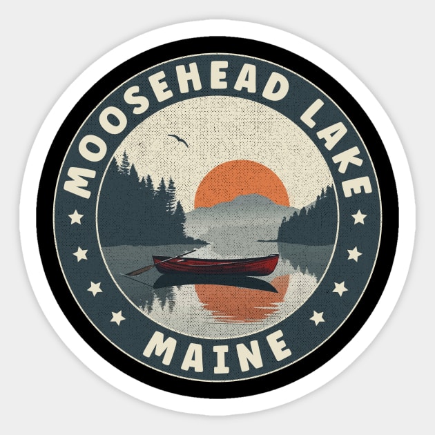 Moosehead Lake Maine Sunset Sticker by turtlestart